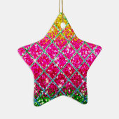 Glitter Roze Snakeskin Keramisch Ornament (Rechts)
