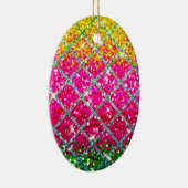 Glitter Roze Snakeskin Keramisch Ornament (Rechts)