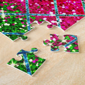 Glitter Roze Snakeskin Legpuzzel (Zijkant)