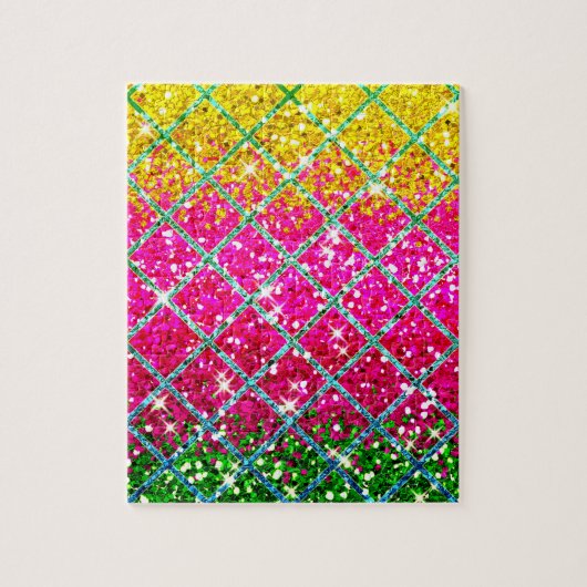 Glitter Roze Snakeskin Legpuzzel (Verticaal)