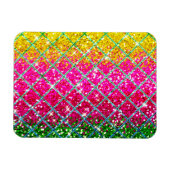 Glitter Roze Snakeskin Magneet (Horizontaal)