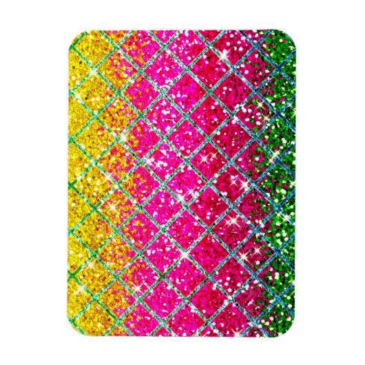 Glitter Roze Snakeskin Magneet (Verticaal)
