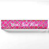 Glitter Roze Snakeskin Naambordje (Voorkant)