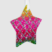 Glitter Roze Snakeskin Ornament (voorkant)