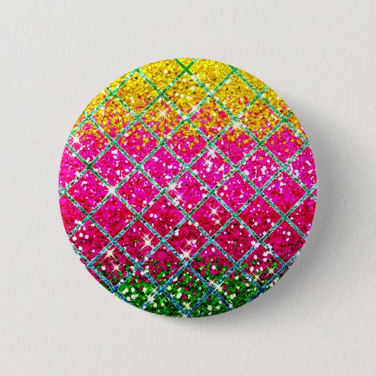 Glitter Roze Snakeskin Ronde Button 5,7 Cm (Voorkant)