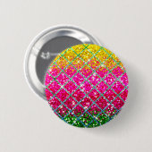 Glitter Roze Snakeskin Ronde Button 5,7 Cm (Voorkant /achterkant)