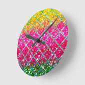 Glitter Roze Snakeskin Ronde Klok (Hoek)