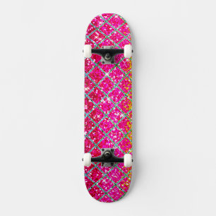 Glitter Roze Snakeskin Skateboard