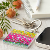 Glitter Roze Snakeskin Sleutelhanger (Voorkant Rechts)