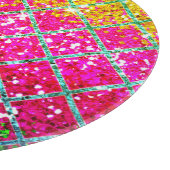 Glitter Roze Snakeskin Snijplank (Hoek)