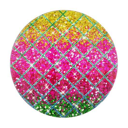 Glitter Roze Snakeskin Snijplank (Voorkant)