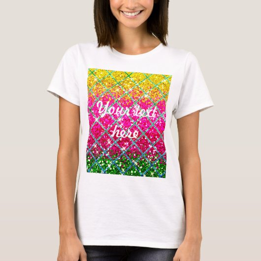 Glitter Roze Snakeskin T-shirt (Voorkant)