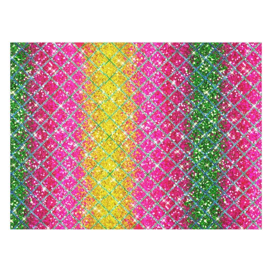 Glitter Roze Snakeskin Tafelkleed (Voorkant (Horizontaal))