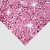 Glitter Roze Sterren Glans  Tissuepapier (Detail)