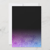 Glitter Roze Teal Waterverf Proefavondmaal Kaart (Achterkant)