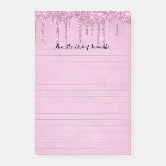 Glitter roze uitlijnen aanpassen post-it® notes (Voorkant)