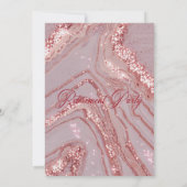 Glitter Roze Uitnodiging voor Pensioenfeest (Achterkant)