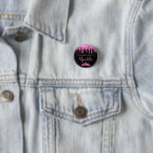 Glitter Roze zwart gebrand op Sparkle Luxury Ronde Button 3,2 Cm (In situ)