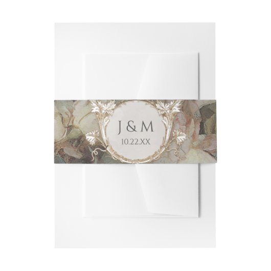 Glitter  Rozen Goudroze goudkleurige goudbloem Uitnodigingen Wikkel (Voorkant Voorbeeld)