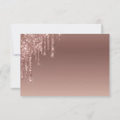 Glitter RSVP 50ste Roze Verjaardagsfeest (Achterkant)