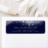 Glitter RSVP Blue Navy White Grey Makeup Etiket (Insitu)