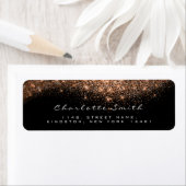 Glitter RSVP Copper Roos Gold Black Bridal Makeup Etiket (Insitu)