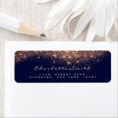 Glitter RSVP Copper Roos Gold Blue Bridal Makeup Etiket (Insitu)