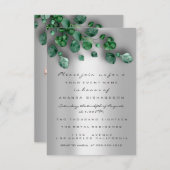 Glitter Rustic Silver Green Baby shower Feet Kaart (Voorkant / Achterkant)