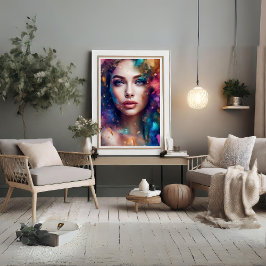 Glitter Sally Abstract Art Poster
