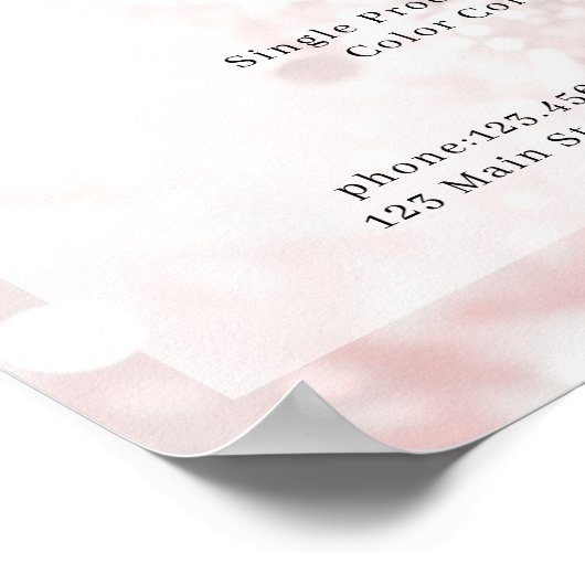 Glitter Salon prijslijst Poster (Hoek)