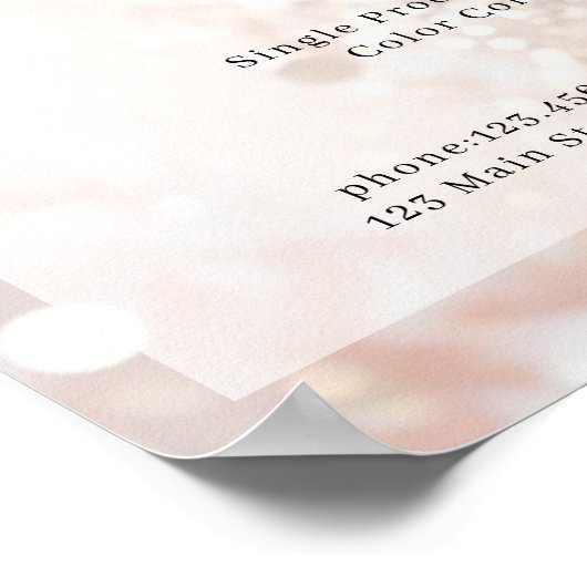 Glitter Salon prijslijst Poster (Hoek)