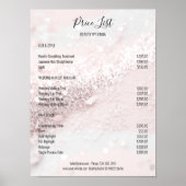 Glitter Salon prijslijsten Poster (Voorkant)