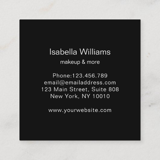 Glitter Salon Visitekaartje (Achterkant)