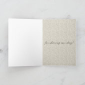 Glitter Sandy Beach Weddenschap Bedankkaart (Binnen)