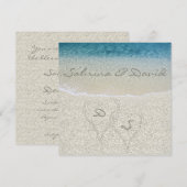 Glitter Sandy Beach Weddenschap Kaart (Voorkant / Achterkant)