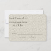 Glitter Sandy Beach Wedding rsvp Kaartje (Achterkant)