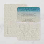 Glitter Sandy  Bruiloft Wensput Kaart (Voorkant / Achterkant)