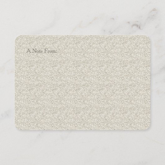 Glitter Sandy Bruiloft Wishing Well Informatiekaartje (Achterkant)