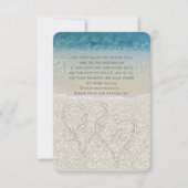 Glitter Sandy Bruiloftswensput Strand Kaart (Voorkant)