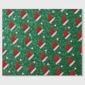Glitter Santa Hat Cadeaupapier (Vlak)