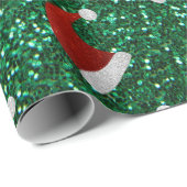 Glitter Santa Hat Cadeaupapier (Rol Hoek)