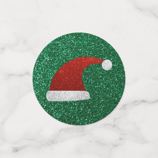 Glitter Santa Hat Confetti (Kleine voorkant)