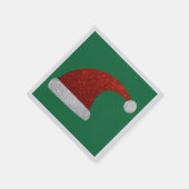 Glitter Santa Hat Napkins Servet (Hoek)