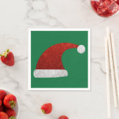 Glitter Santa Hat Napkins Servet (Insitu)