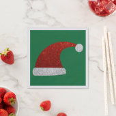 Glitter Santa Hat Napkins Servet (Insitu)