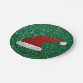 Glitter Santa Hat Papieren Bordje (Gekanteld)