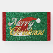 Glitter Santa Hat Spandoek (Horizontaal)