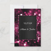 GLITTER SATIN ELEGANTE LUXE RSVP KAART (Voorkant)