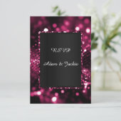 GLITTER SATIN ELEGANTE LUXE RSVP KAART (Staand voorkant)