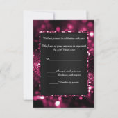 GLITTER SATIN ELEGANTE LUXE RSVP KAART (Achterkant)